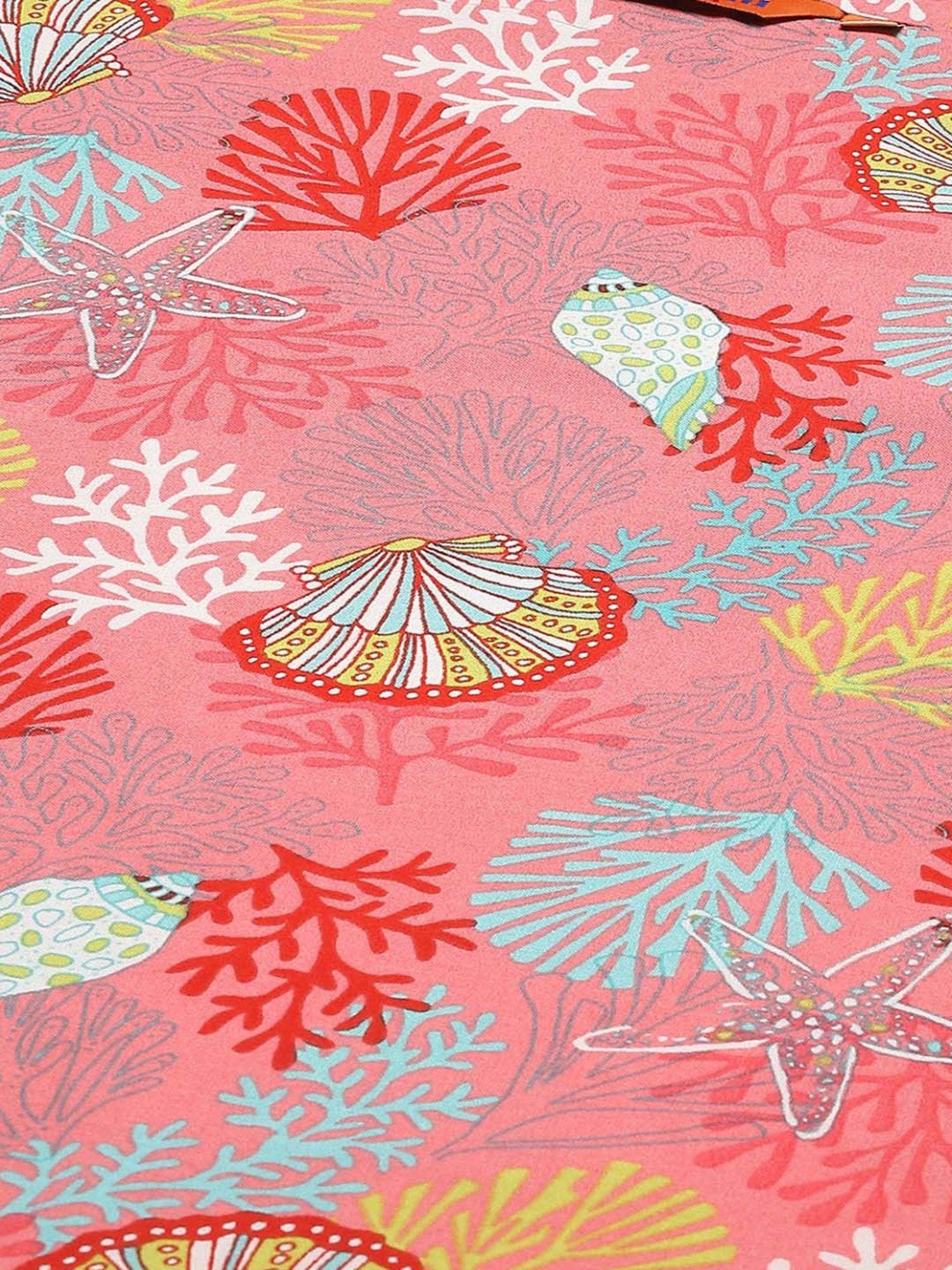 Rangriti Coral Printed Top