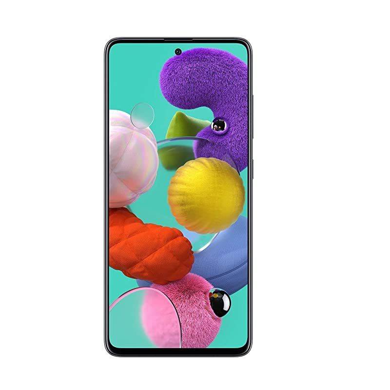 Galaxy A51 Factory Unlocked Cell Phone | 128GB of Storage | Long Lasting Battery | Single SIM | GSM or CDMA Compatible | US Version | Black