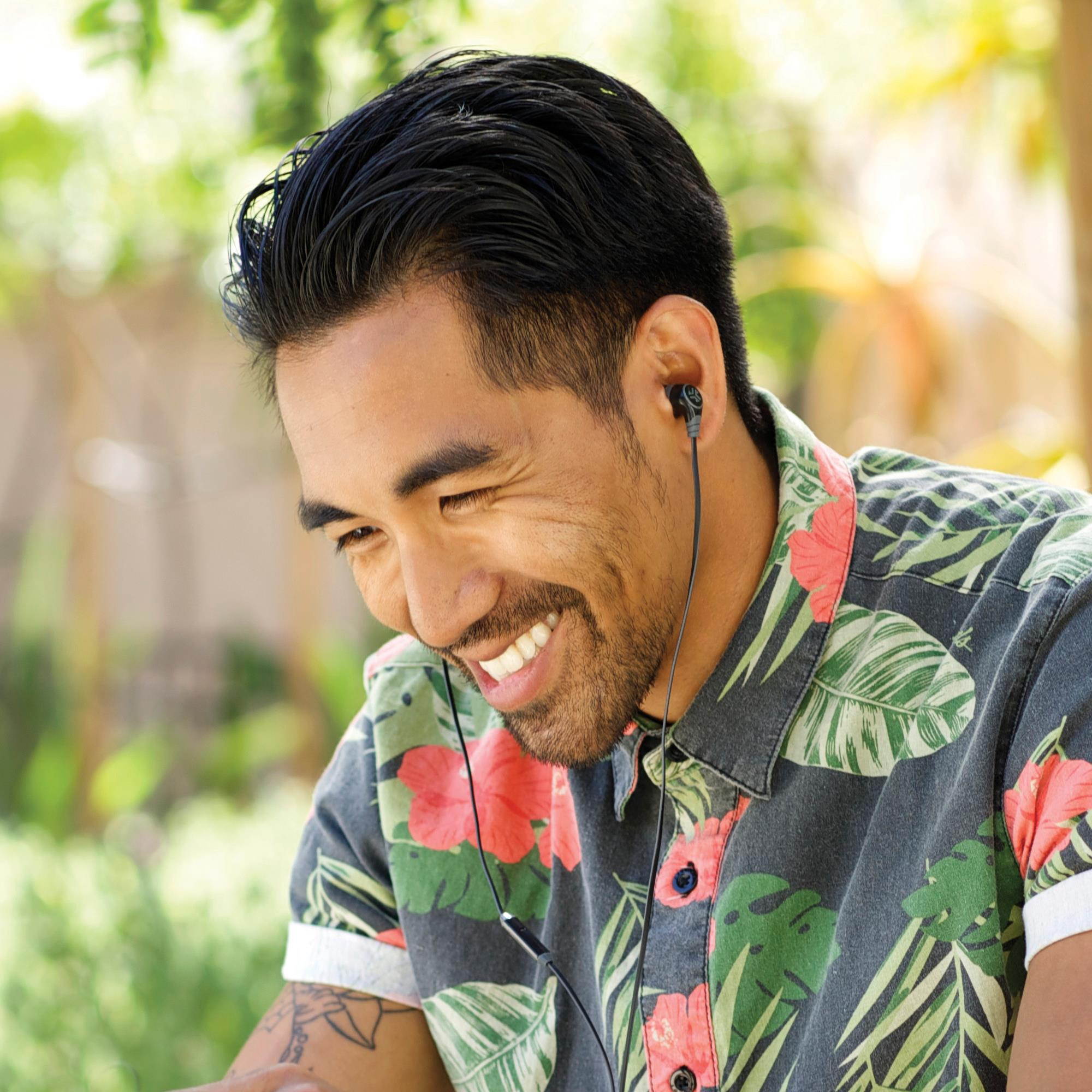 JLAB Diego Earbuds Yellow + Mic and Control Button Answer Calls, Play and Pause, Track Back and Forward Compatible with Apple Android BlackBerry Kindle and All