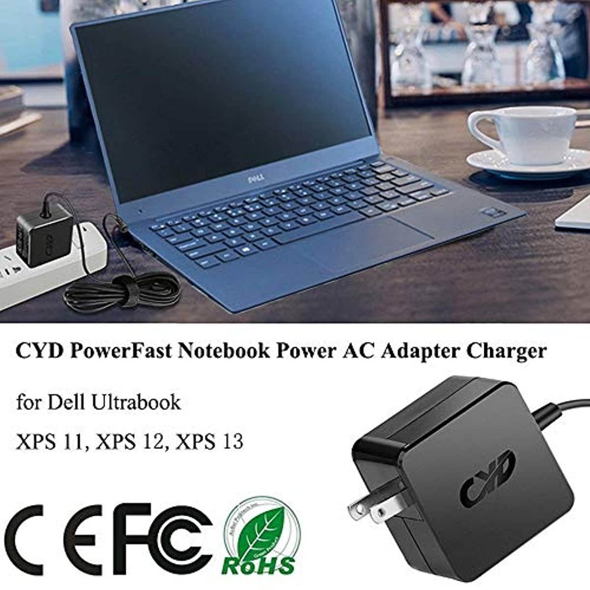 CYD 65W Computer Chargers for Laptops Compatible for Dell Inspiron Laptop Charger 13 7000 15 7000 17 15 13 11 11-3000 13-5000 13-7000 15-3000 17-5000 17-7000 14-3000 14-7000 hk45nm140 da45nm140 p47f