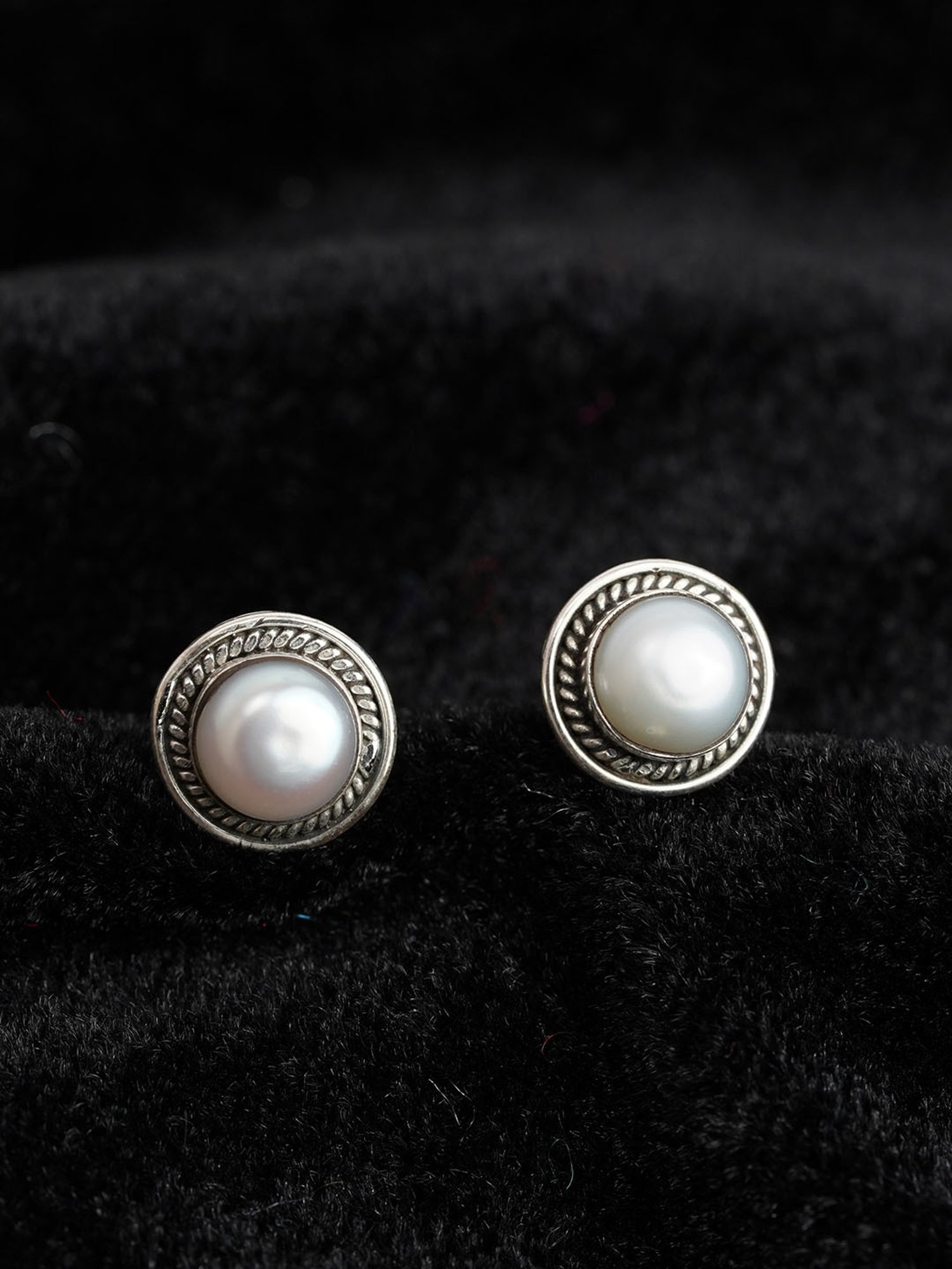 Arte Jewels 925 Sterling Silver Pearl Stud Earrings for Women & Girls