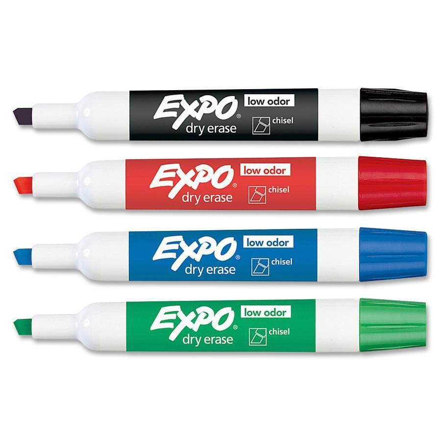 SANFORD 80174 EXPO 2 CHISEL TIP 4 COLOR SET CARDED