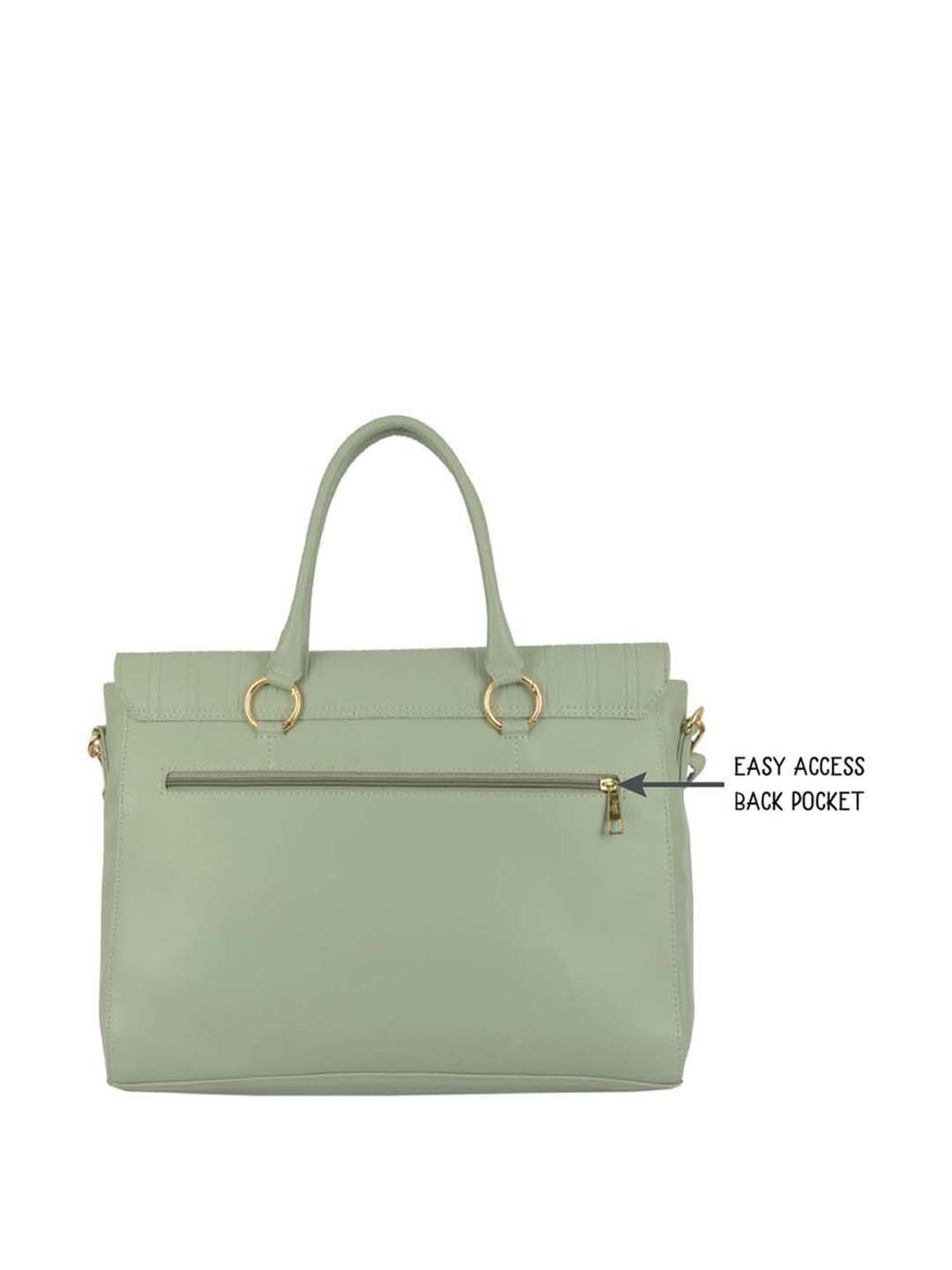 Baggit Green Textured Large Laptop Messenger Bag