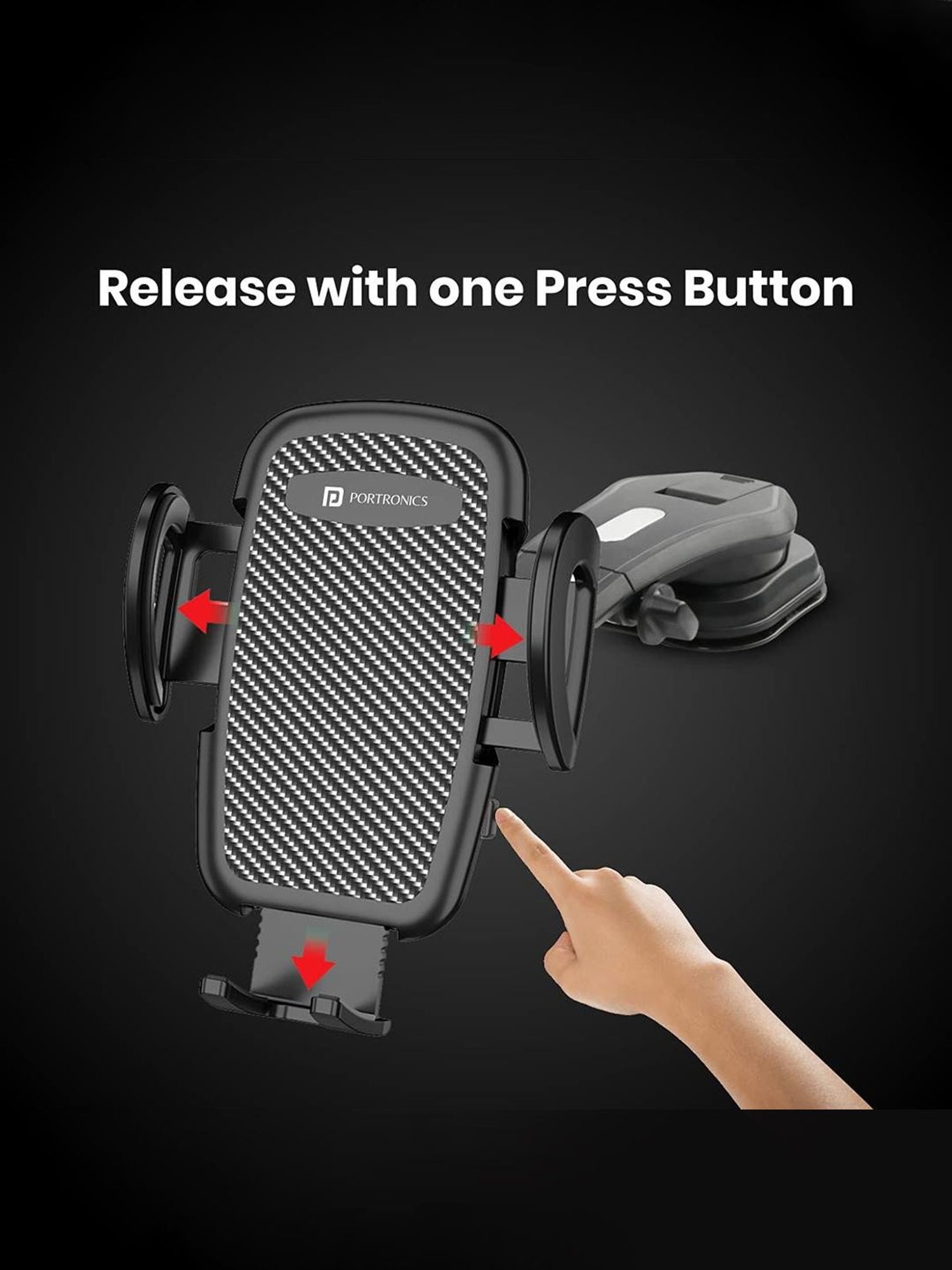 GRIPP Magic Stand Compatible for All Mobile Phones Devices (Black)