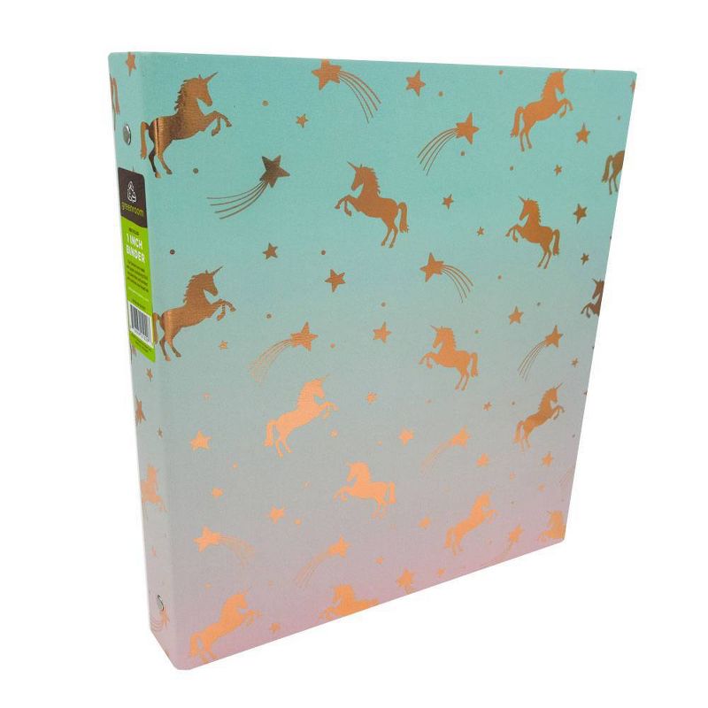 220 Sheet 1" Ring Binder Gold Pineapples Pink - greenroom
