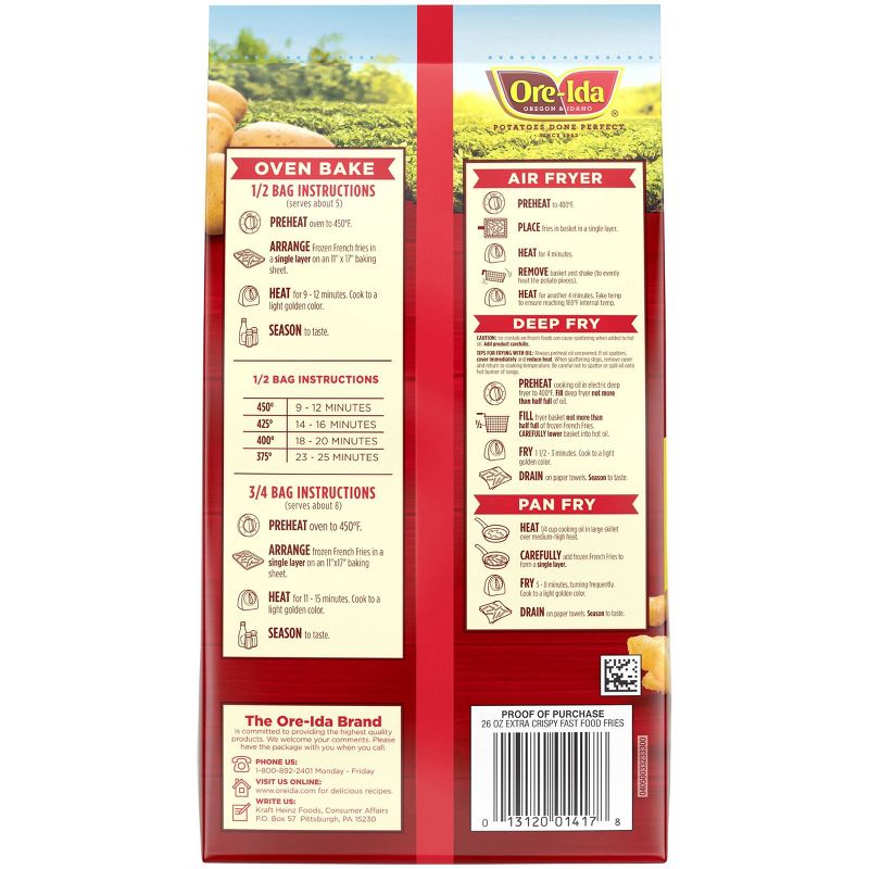 Ore-Ida Extra Crispy Frozen Fast Food Fries - 26oz