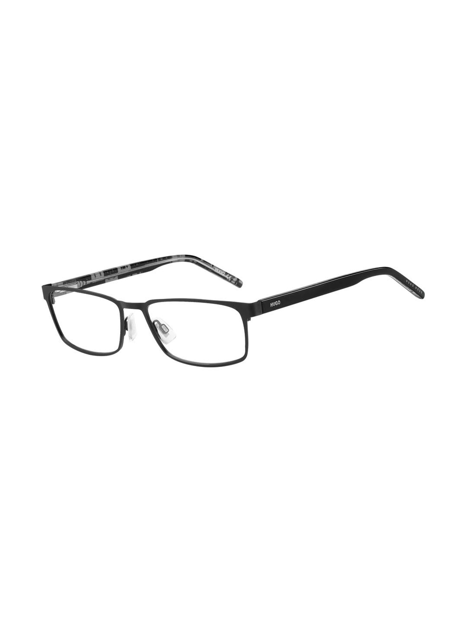 HUGO Black Rectangular Eye Frames for Men
