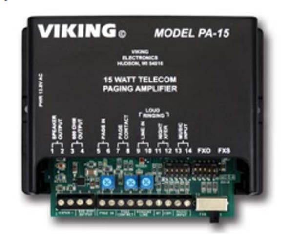 Viking Electronics VK-PA-15 Viking Electronics VK-PA-15 15 Watt Paging Amplifier And Loud Ringer