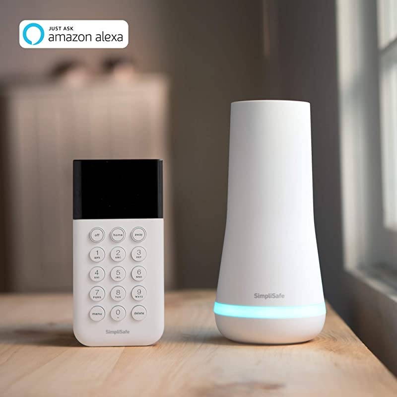 5 Piece Wireless Home Security System - Optional 24/7 Professional Monitoring - No Contract - Compatible with Alexa and Google Assistant