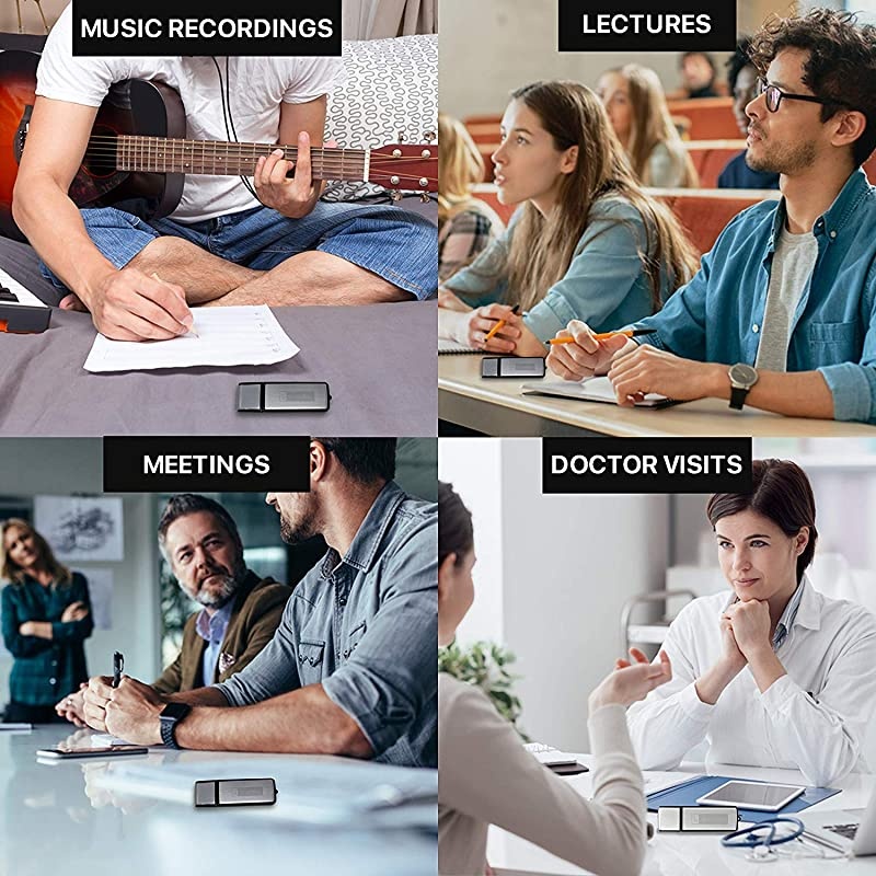 Voice Recorder for Lectures - Portable Audio Recorder - Digital Recorder - Mini Voice Recorder - Audio Recording Device - Digital Voice Recorder with Playback - Lecture Recorders for College 8gb