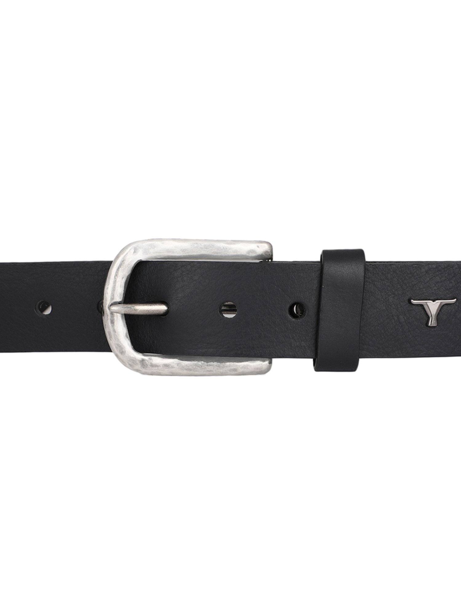 BULCHEE Black Leather Casual Belt for Men