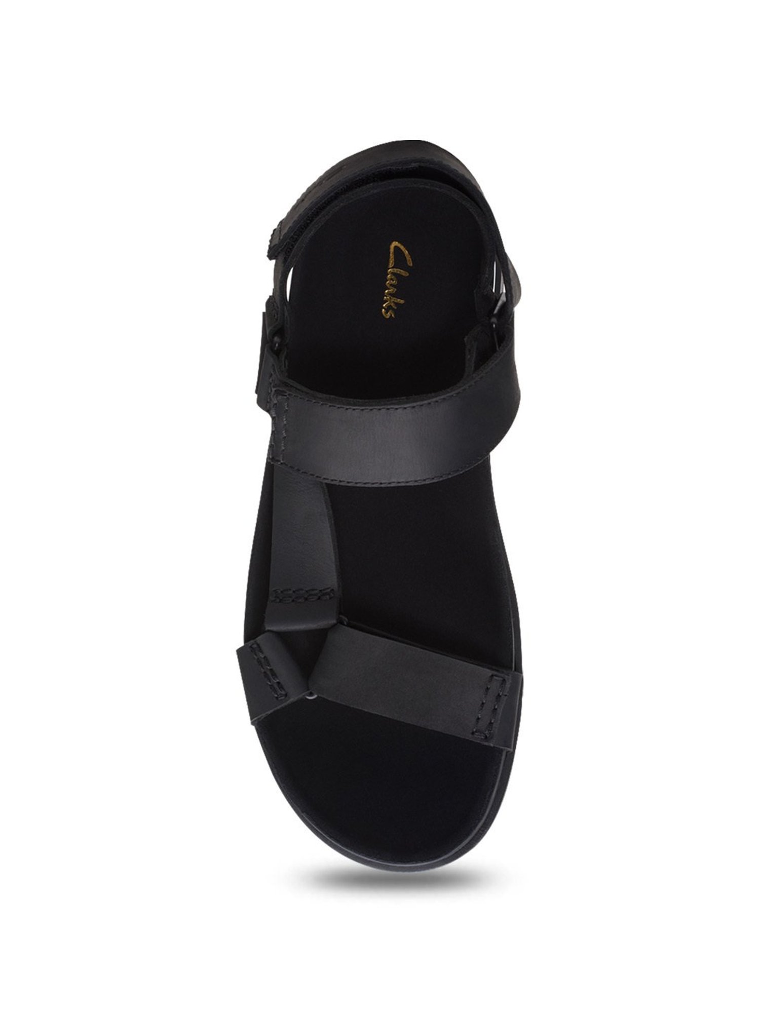 Clarks Men's Sunder Range Black Floater Sandals