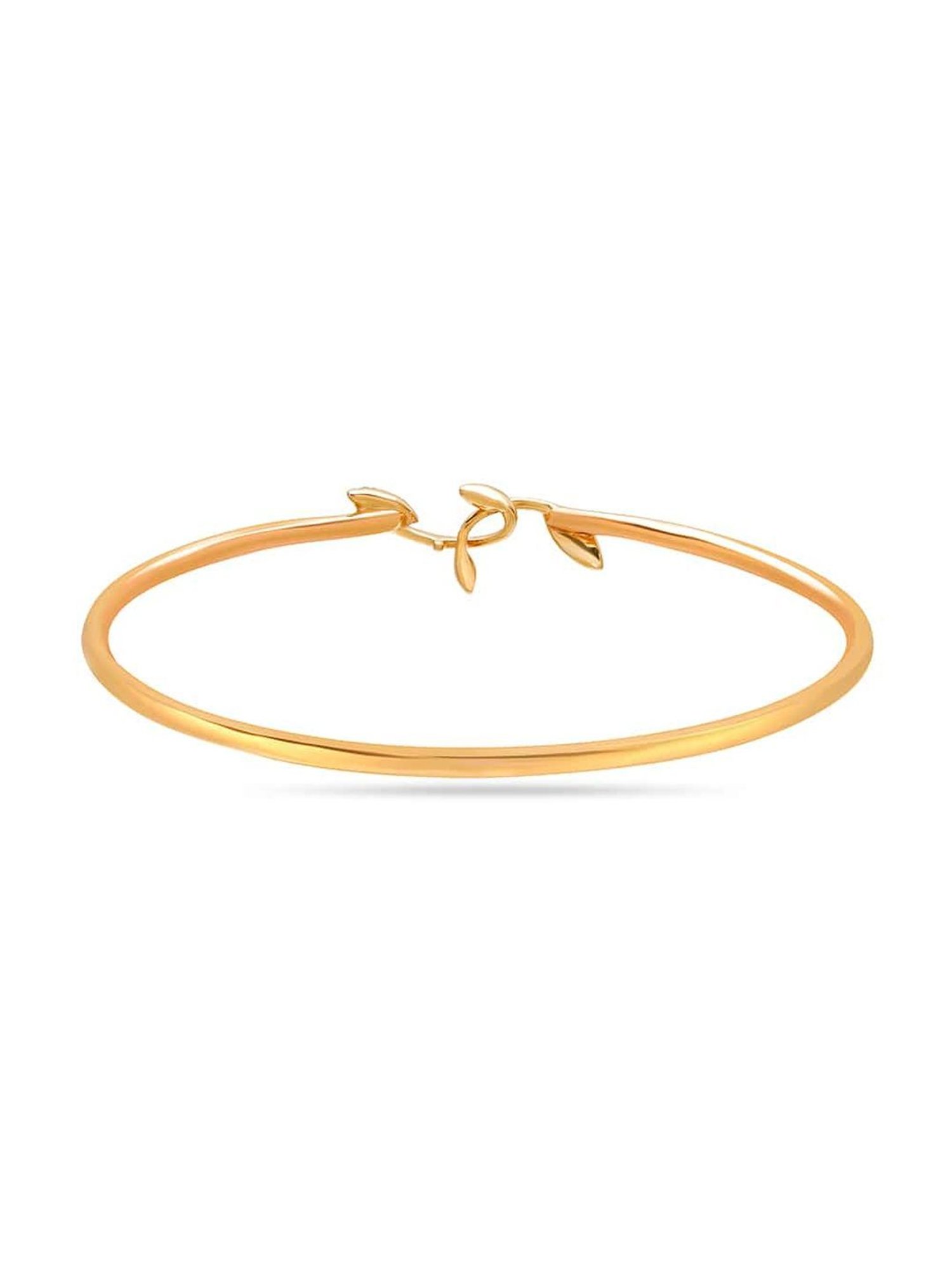 Mia By Tanishq Nature's Finest 14k Yellow Gold Functional Flair Diamond Classic Bangle
