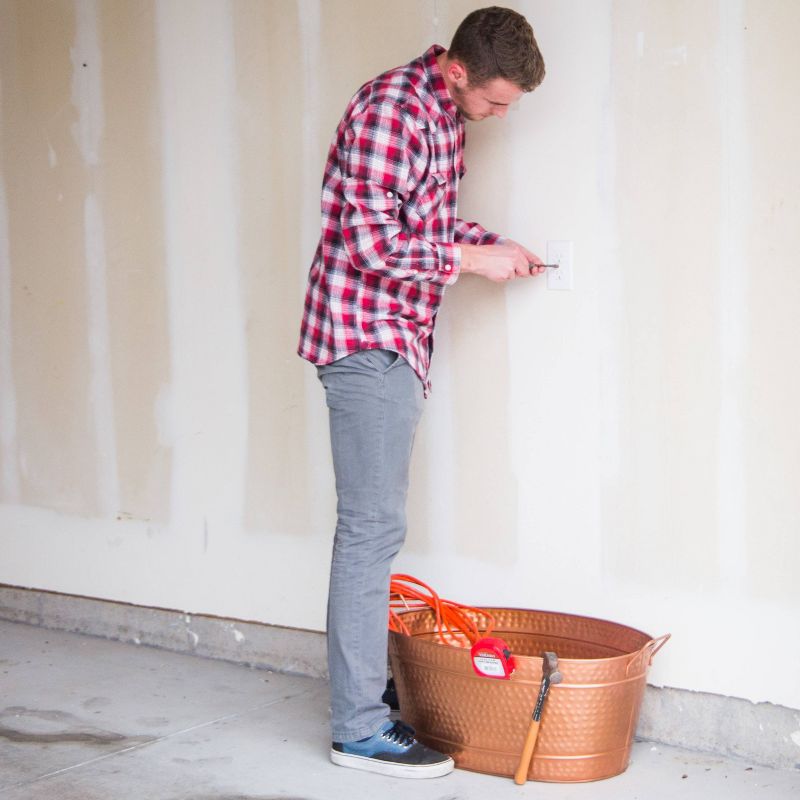 30.5" Large Oval Hammered Tub Copper Plated - ACHLA Designs
