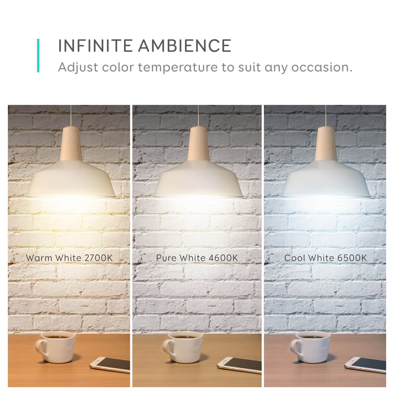 eufy Lumos Smart Bulb by Anker-Tunable White, Soft White to Daylight (2700K-6500K), 9W, Works with Amazon Alexa, No Hub Required, Wi-Fi, 60W Equivalent, Dimmable LED Light Bulb, A19, E26, (2-Pack)