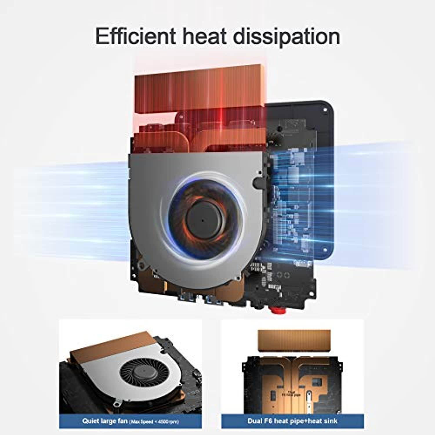 Beelink SEi8 Mini PC 8th Generation Intel i5-8259U Processor,?up to 3.8GHz? Windows 10 Pro Mini Computer with 8G DDR4 RAM/256GB M.2 NVME SSD,Supports 6MB Smart Cache,4K@30Hz Dual HDMI,WIFI6,BT5.0.