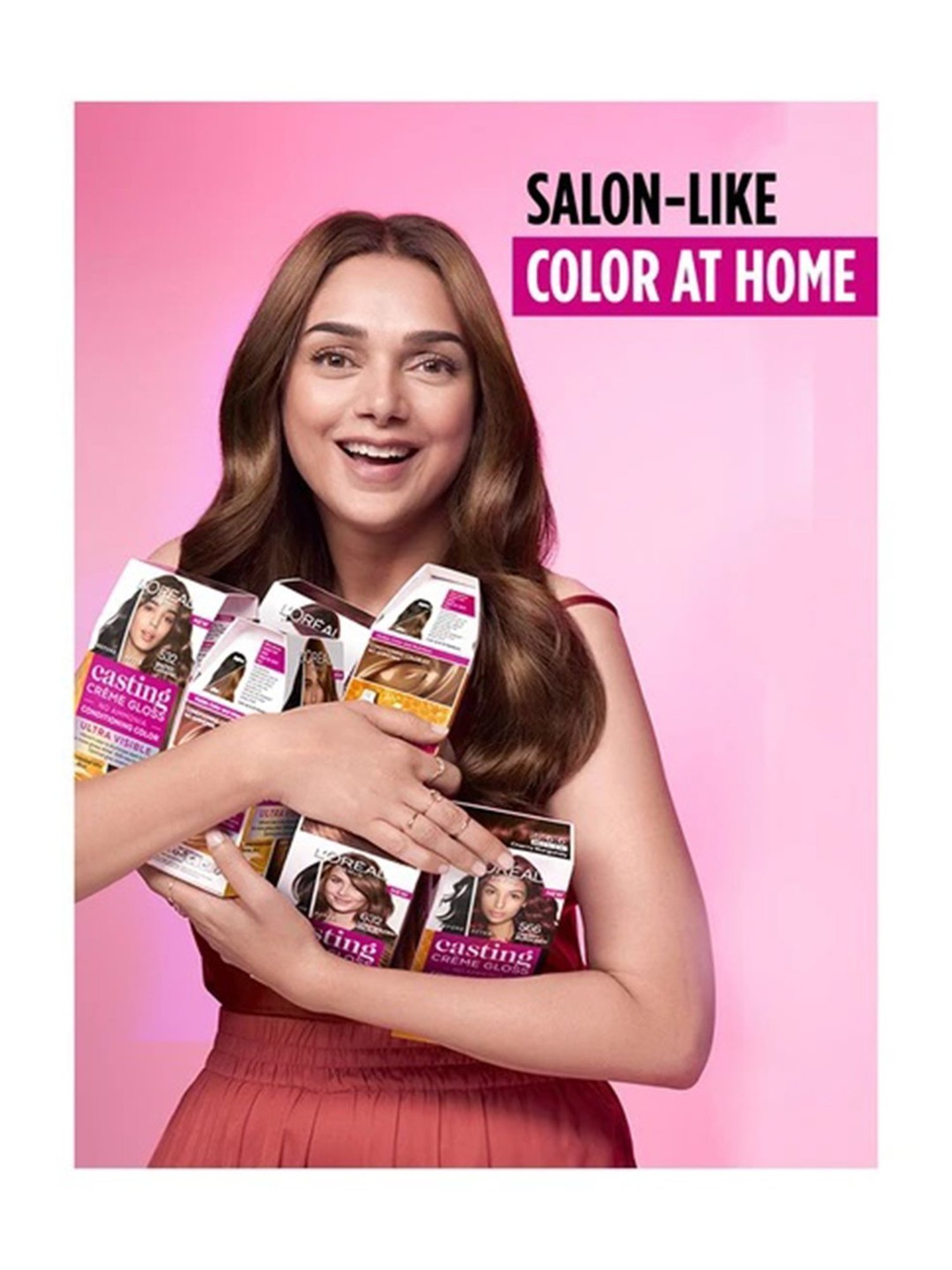 L'Oreal Pari Casting Creme Gloss Conditioning Hair Colour 400 Dark Brown - 87.5 gm + 72 ml