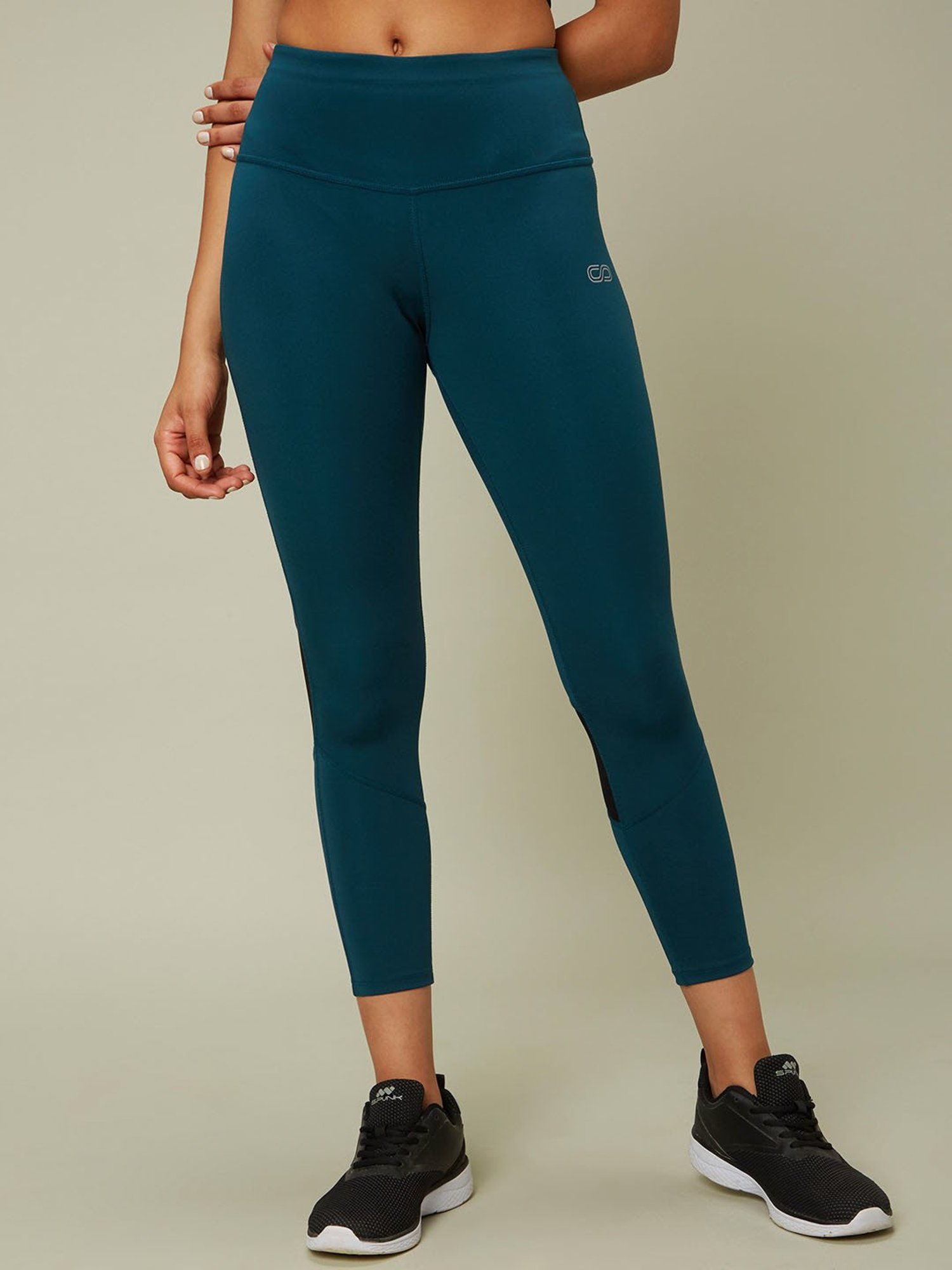 SILVERTRAQ Teal Logo Print Leggings