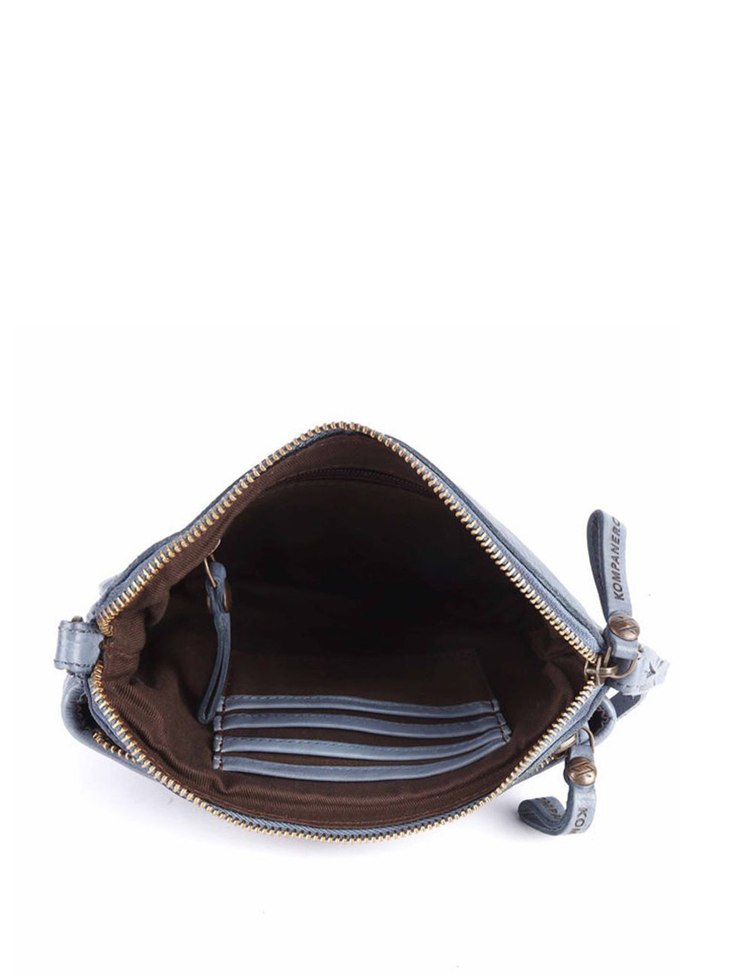 KOMPANERO Marquis Denim Leather Textured Sling Handbag