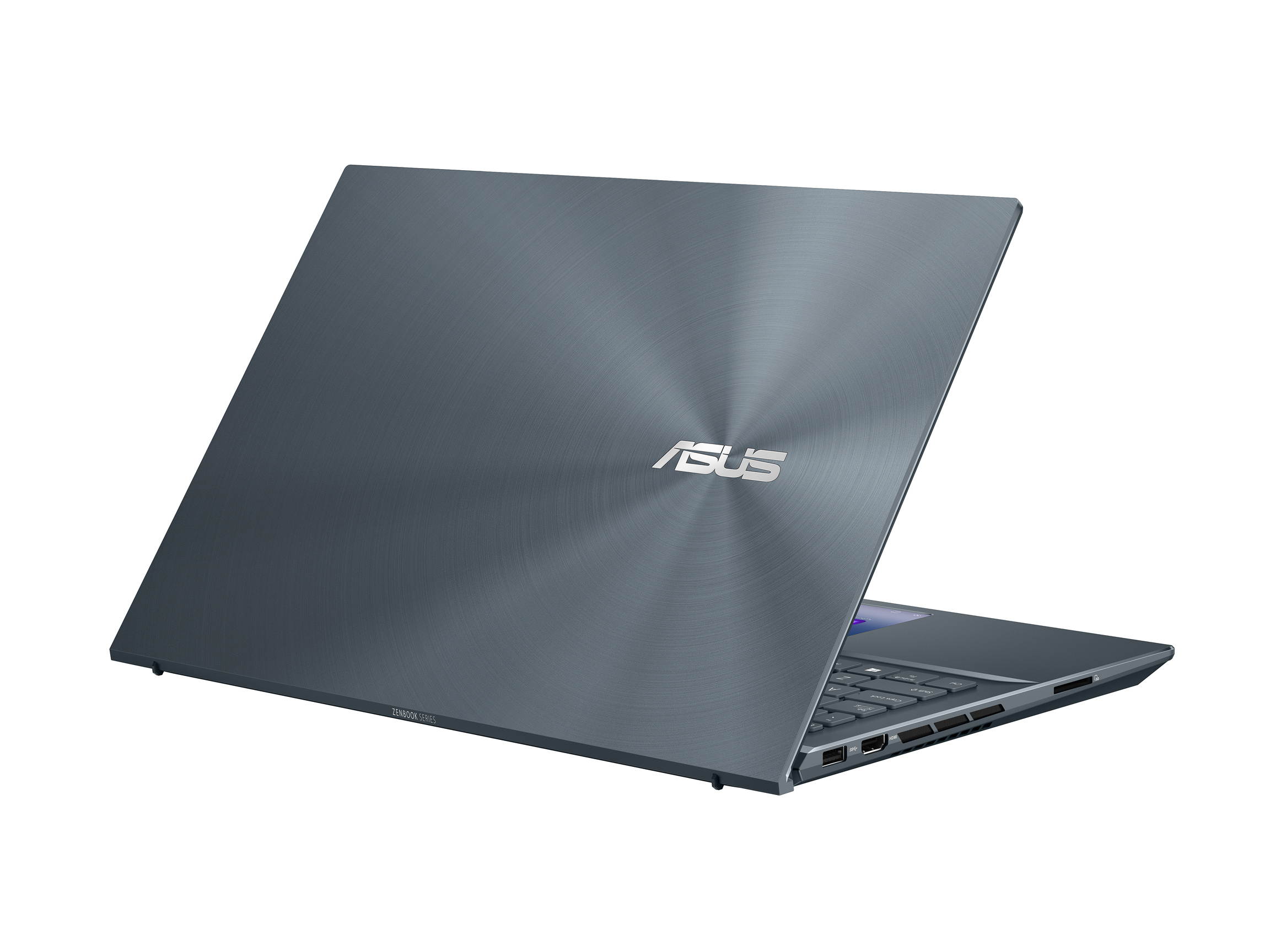 ASUS ZenBook Pro 15 OLED Ultra-Slim Laptop 15.6" 4K UHD OLED NanoEdge Bezel Touch Display, Intel Core i7-10750H, GeForce GTX 1650 Ti, 16GB RAM, 1TB PCIe SSD, Windows 10 Pro, Pine Grey, UX535LI-IH77T