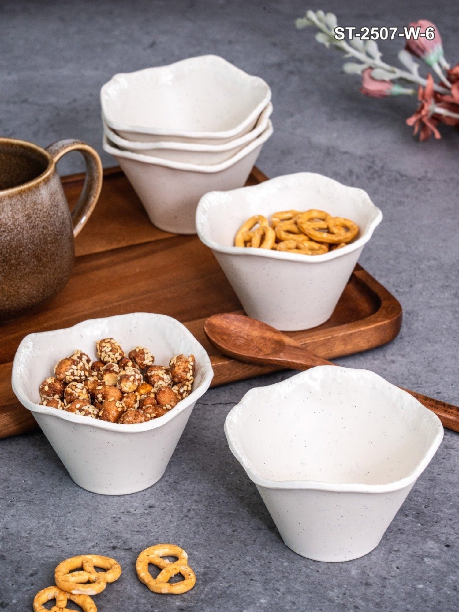 Stehlen White Melamine Primer Bowl - Set of 6