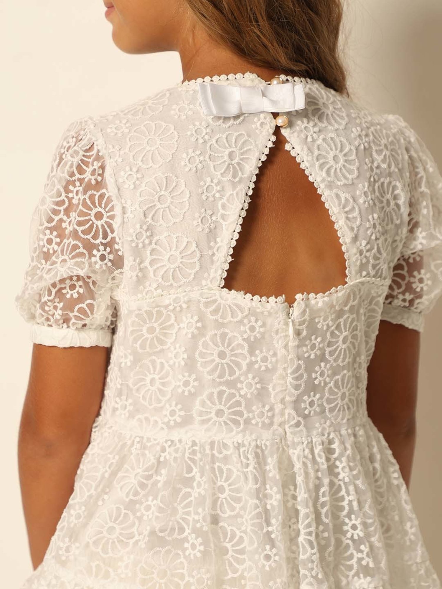 VERO MODA GIRL White Embroidered Dress