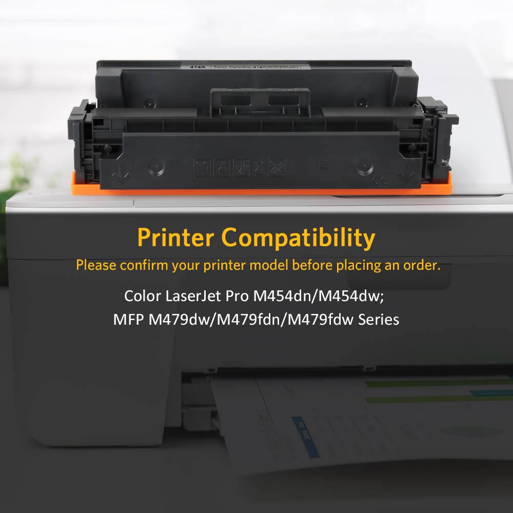 4PK 414A Toner Set (No Chip) for HP Color Laserjet Pro M454 M479fdw M479 M454dw
