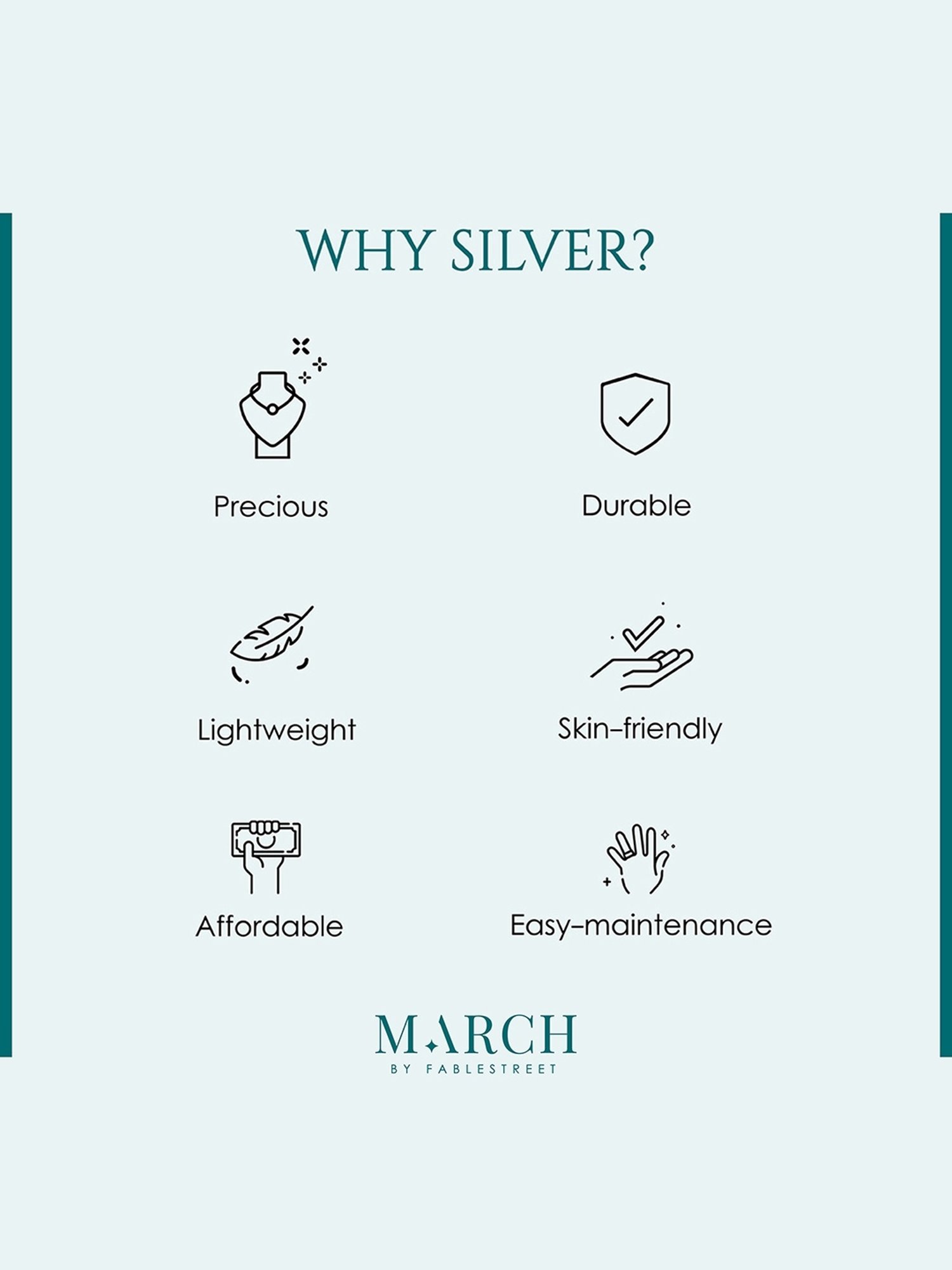 March by FableStreet 92.5 Sterling Silver Nosepin for Women