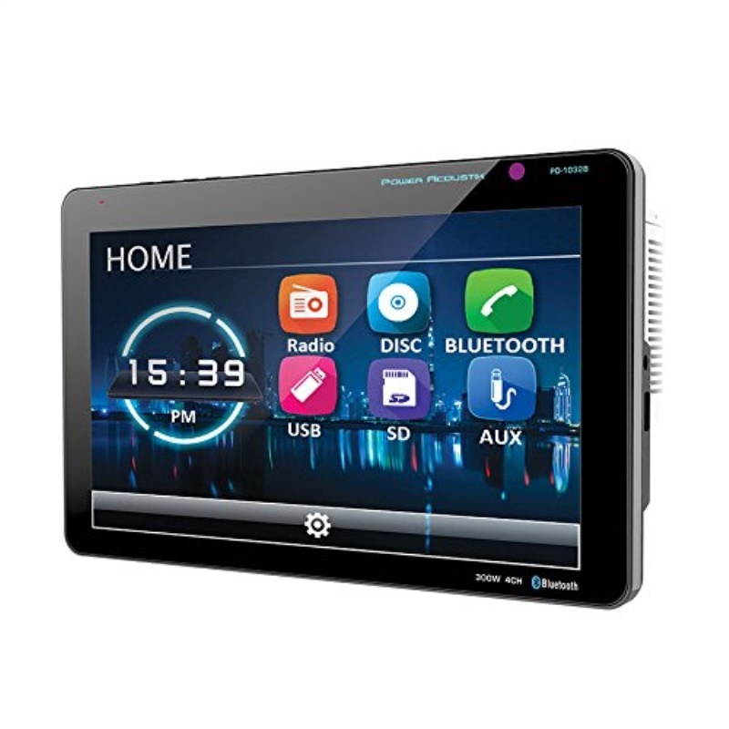 Power Acoustik PD1032B 10.3 in. Double Din Receiver with Bluetooth & Detachable Faceplate