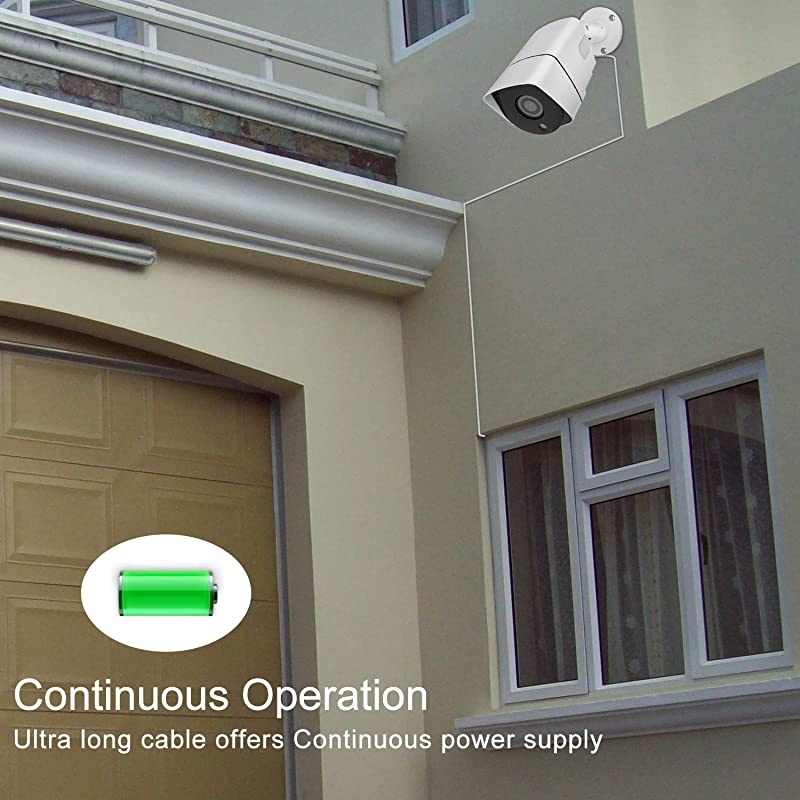 Pack DC Power Extension Cable 10ft 1mm x 55mm Compatible with 1V DC Adapter Cord for CCTV IP Camera LED Car White