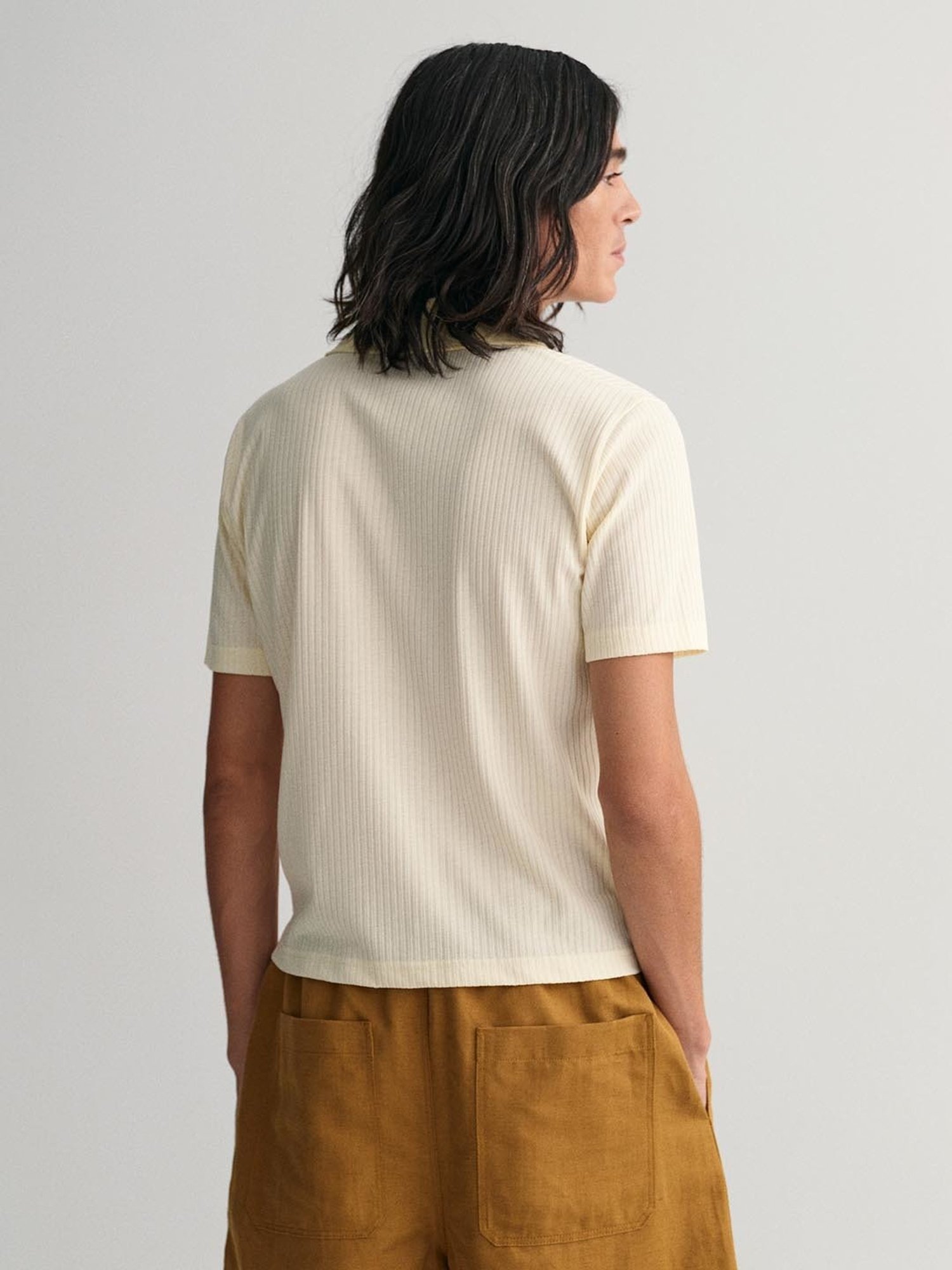 GANT Cream  Slim Fit Polo T-Shirt