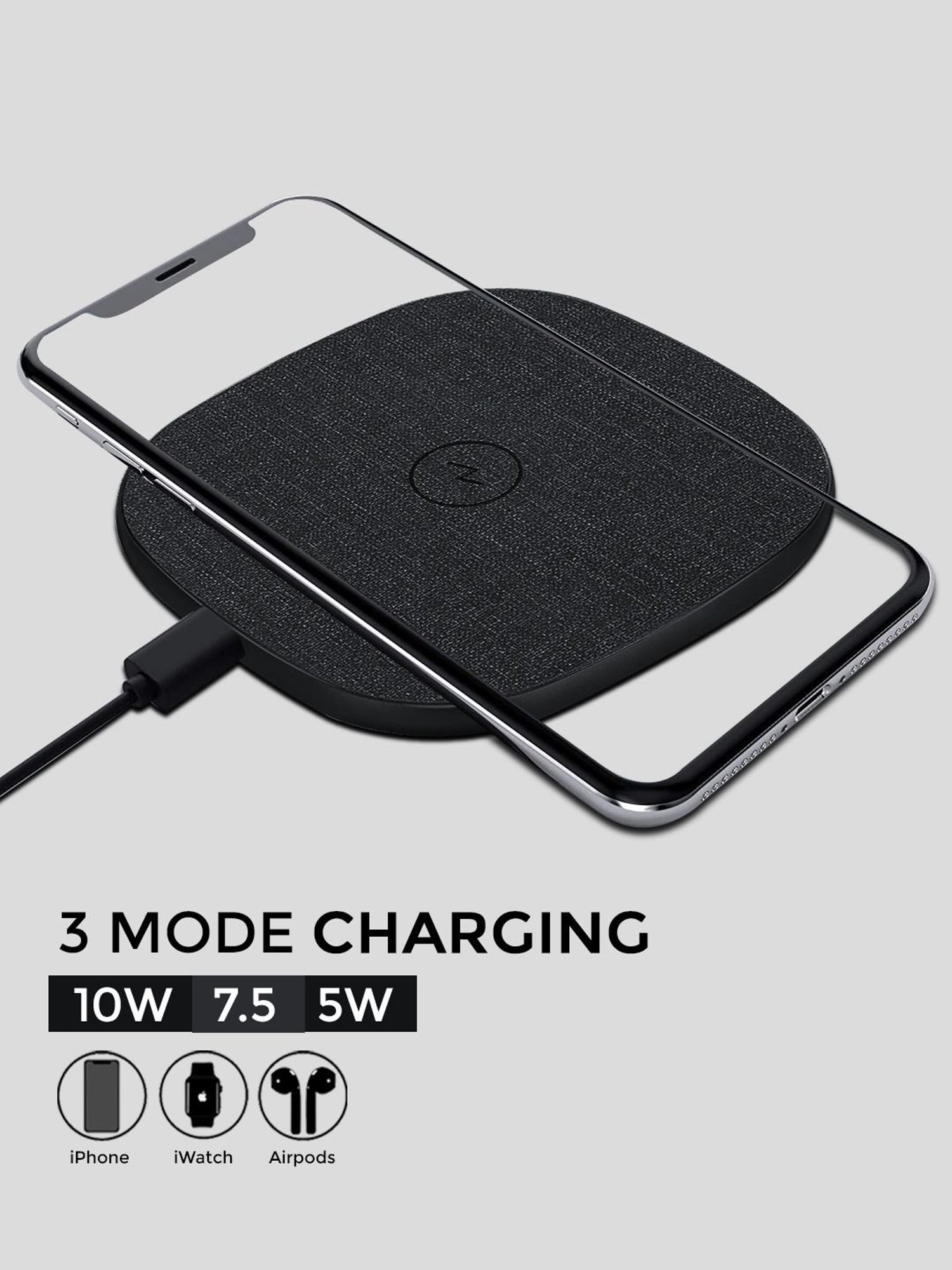 UNIGEN UNIPAD 10W Fast Wireless Charging Pad (Grey)