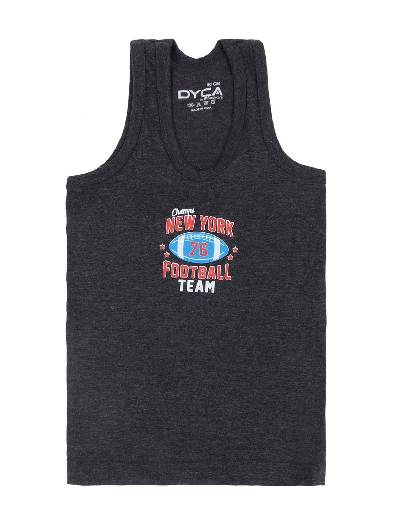 Dyca Kids Multicolor Cotton Printed Vest (Pack of 3)