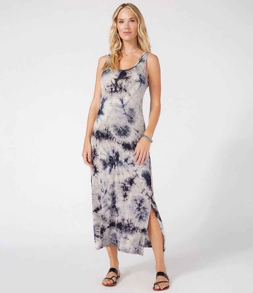 Anne Klein Sport Carlita Jewel Neck Sleeveless Midi Shift Tank Dress