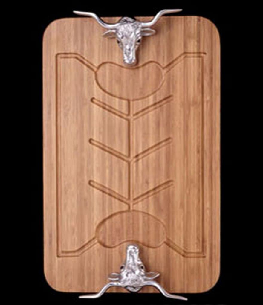 Arthur Court Longhorn Bamboo Carving Board