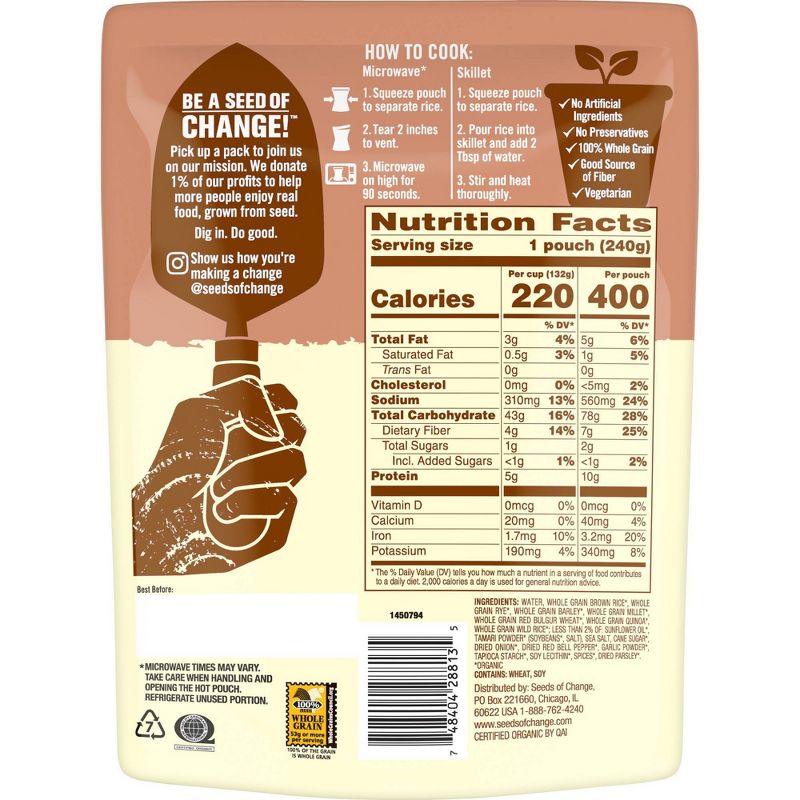 Seeds of Change Organic Seven Whole Grains - 8.5oz