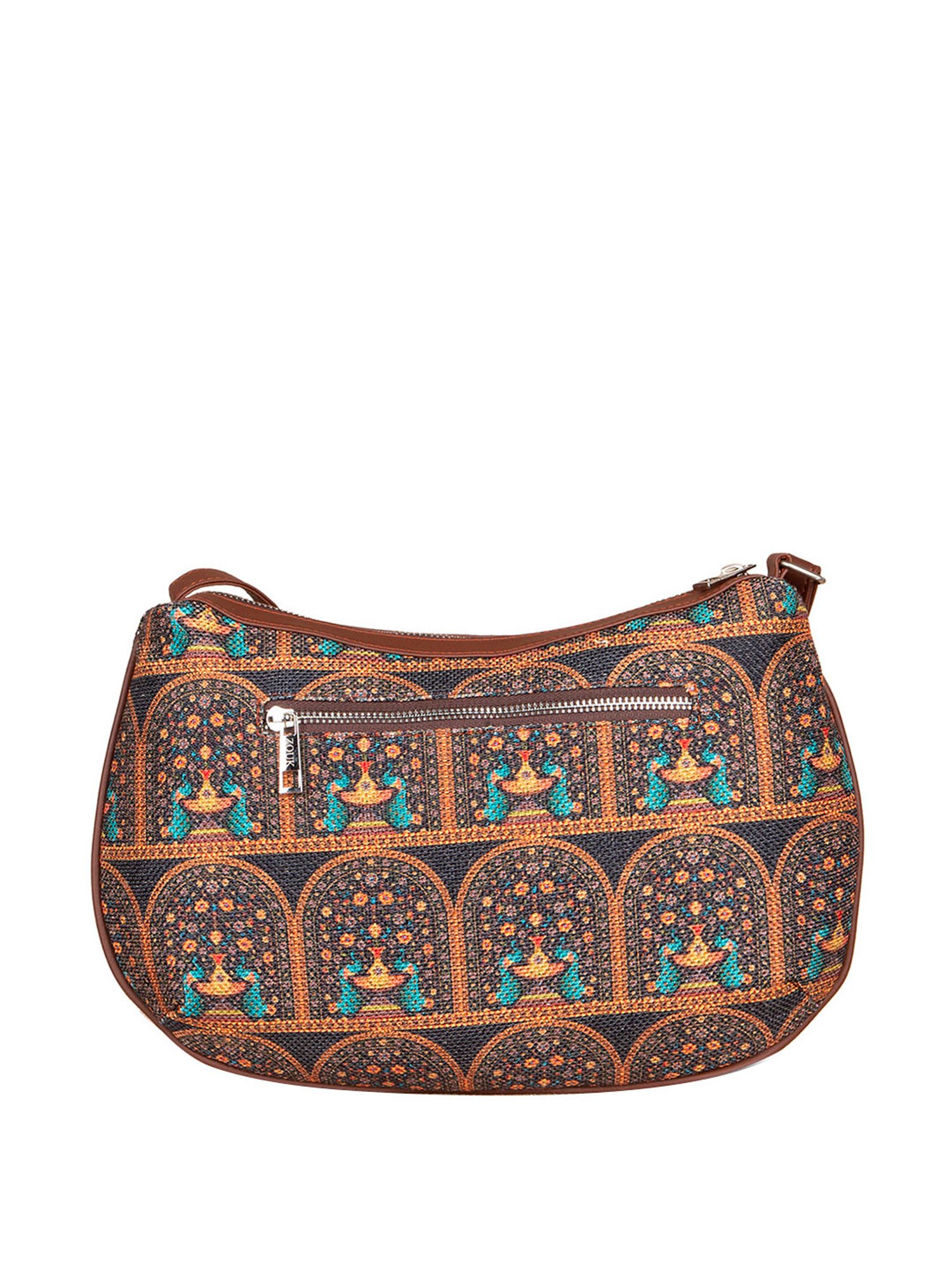 ZOUK Multicolor Printed Medium Sling Handbag