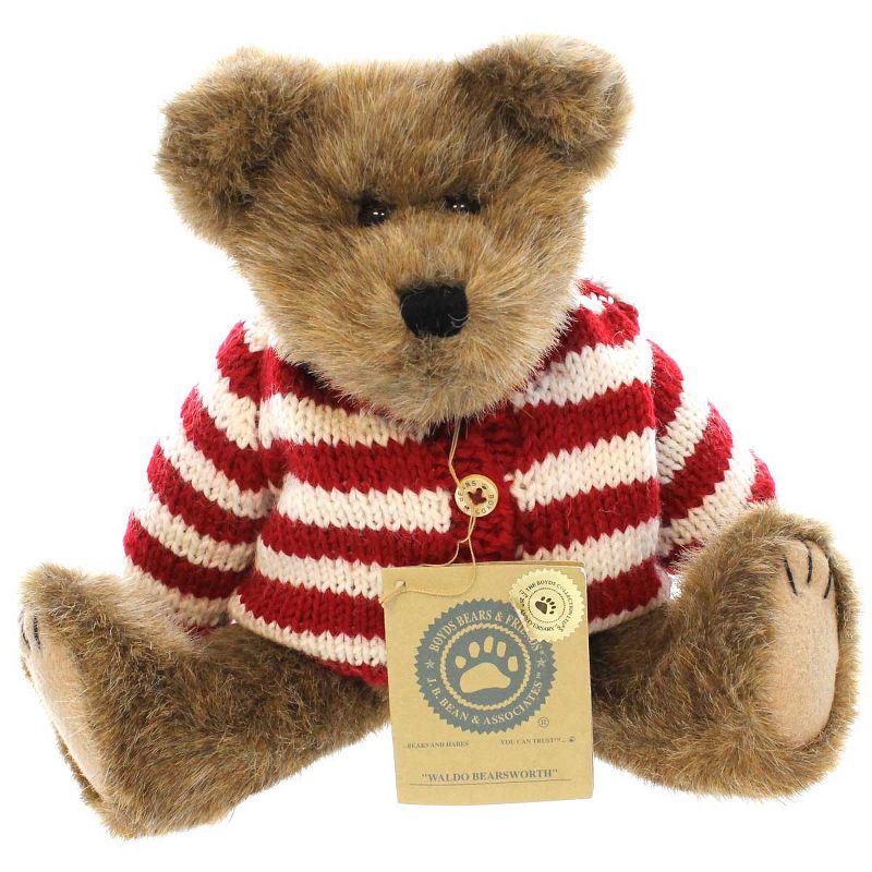 Boyds Bears Plush Waldo Bearsworth Patriotic Bean Bear  -  Decorative Figurines