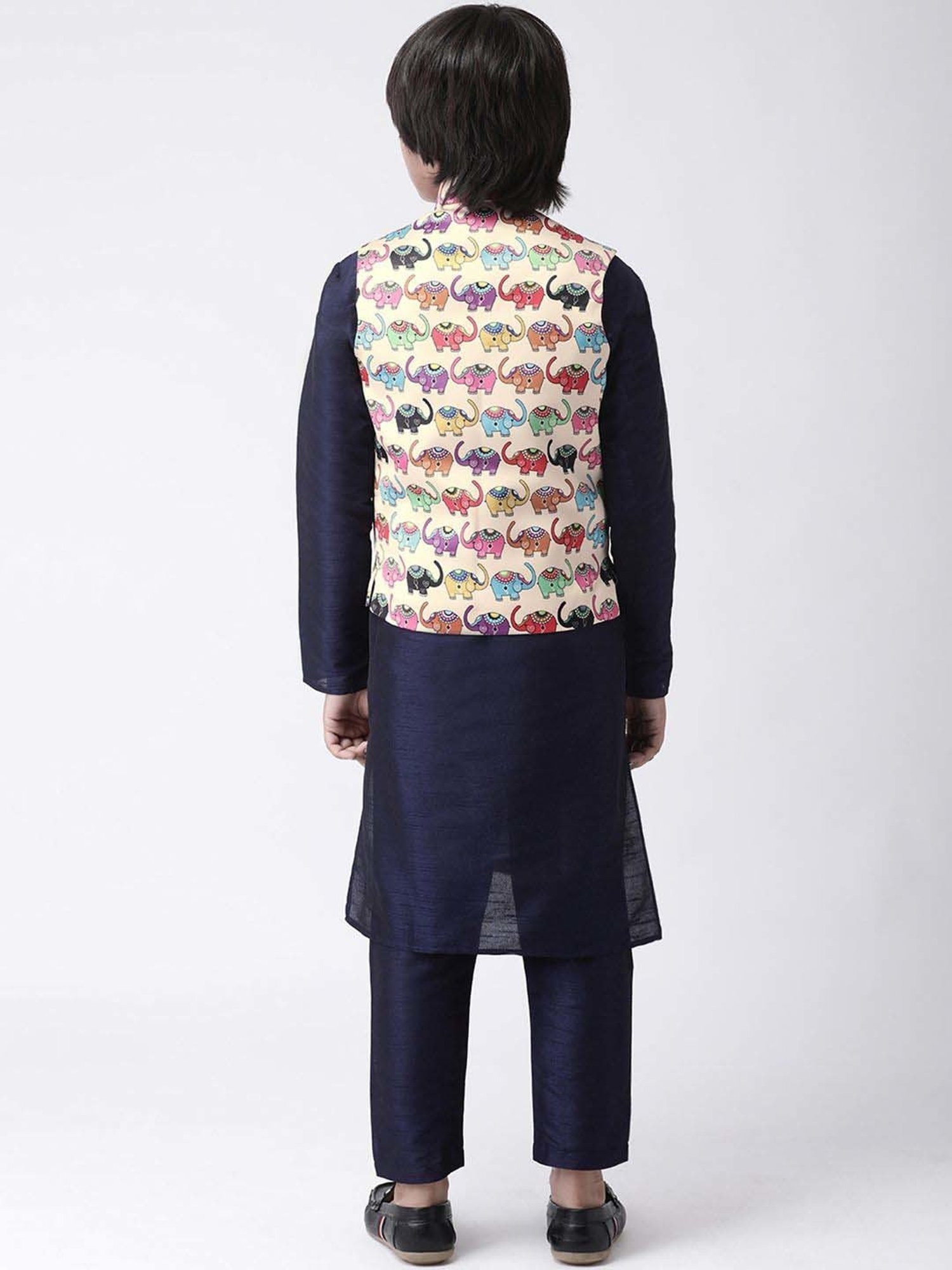 Hangup Plus Kids Multicolor Printed Full Sleeves Kurta Set