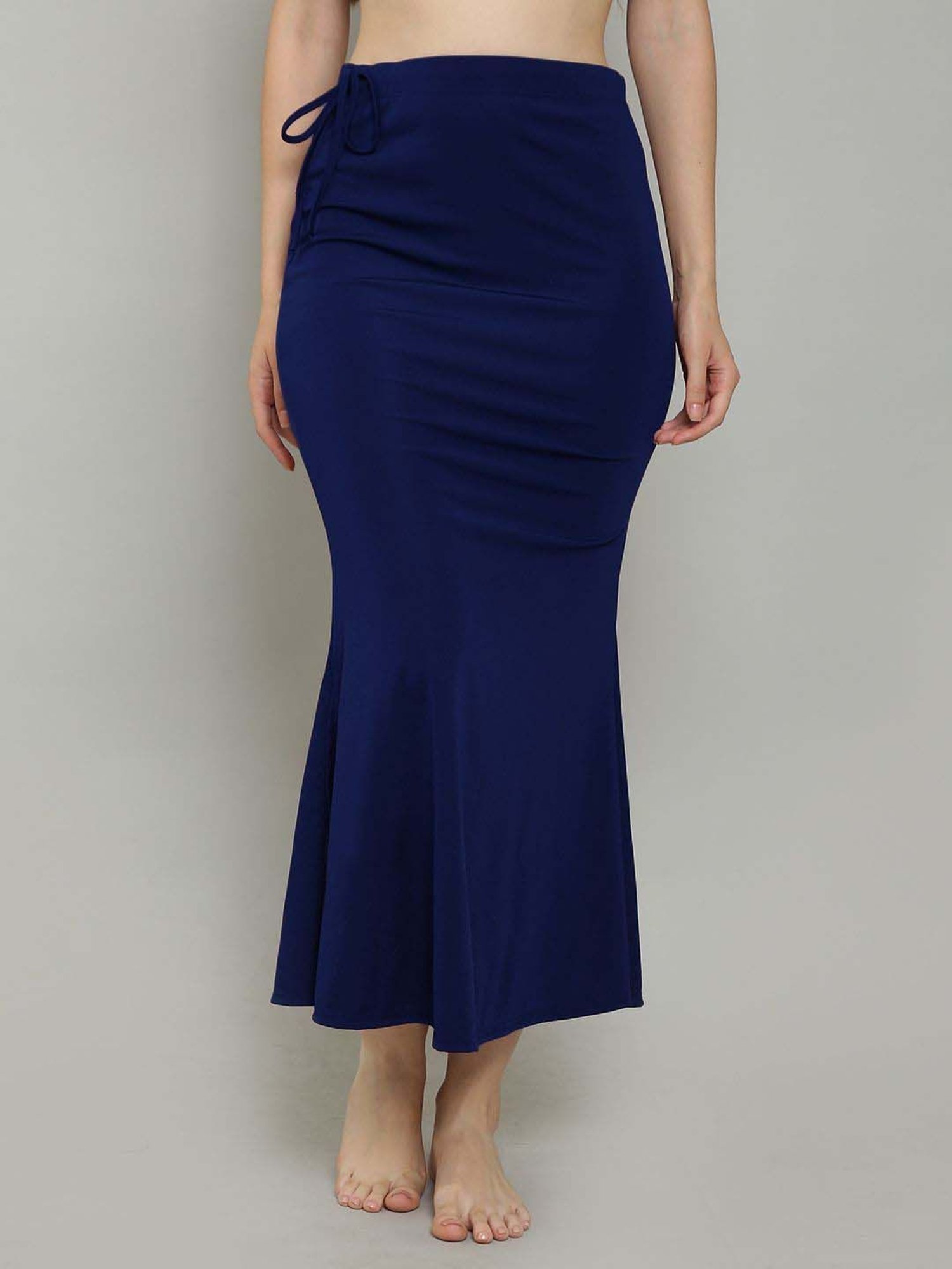 N-Gal Navy Plain Saree Shapewear