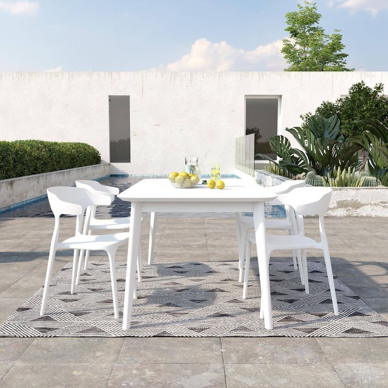 Felix 4pk Indoor/Outdoor Stacking Chairs - White - Novogratz