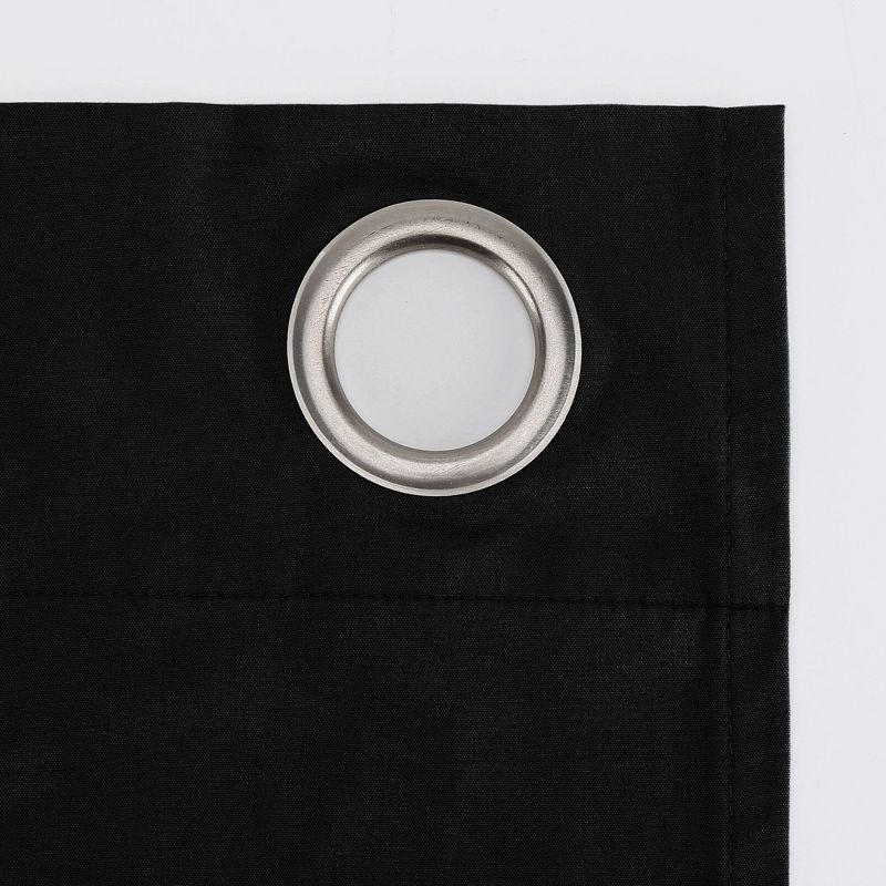 96"x40" Cyrus Thermal 100% Blackout Grommet Top Curtain Panel Black - Sun Zero