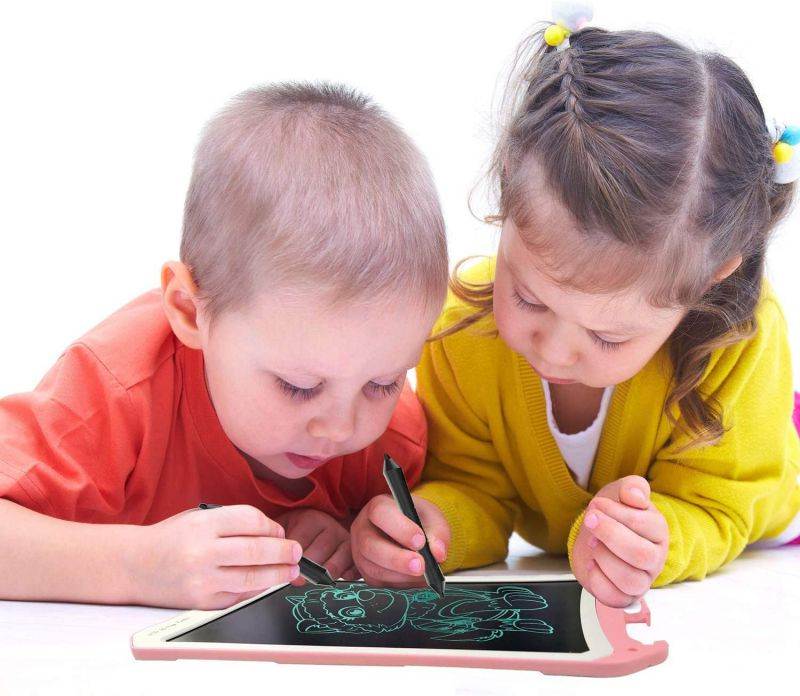 JRD&BS WINL 8.5 in Drawing Tablet Doodle Pad Toys for Kids Birthday Gift for 4-13 Yr Old Writing Tablet with Stylus Smart Paper for Drawing Writer, for Teen Boys Girls (Pink White D)