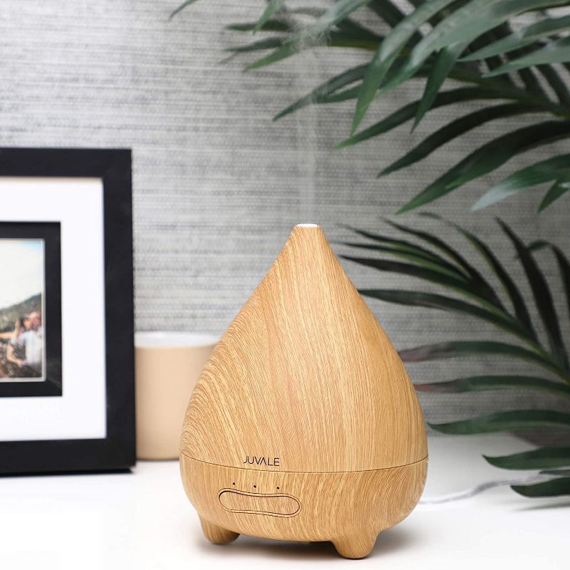 Juvale Essential Oil Diffuser, 130ml Aromatherapy Diffuser with Waterless Auto Shut-Off, 7 Light Colors Cool Mist Humidifier for Bedroom Home