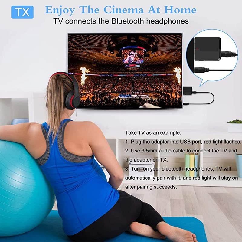 USB Bluetooth Adapter USB Bluetooth 50 Audio Transmitter ReceiverHandsFree Calling 3in1 35mm USB Bluetooth Aux Adapter for Car PC HeadphoneTV