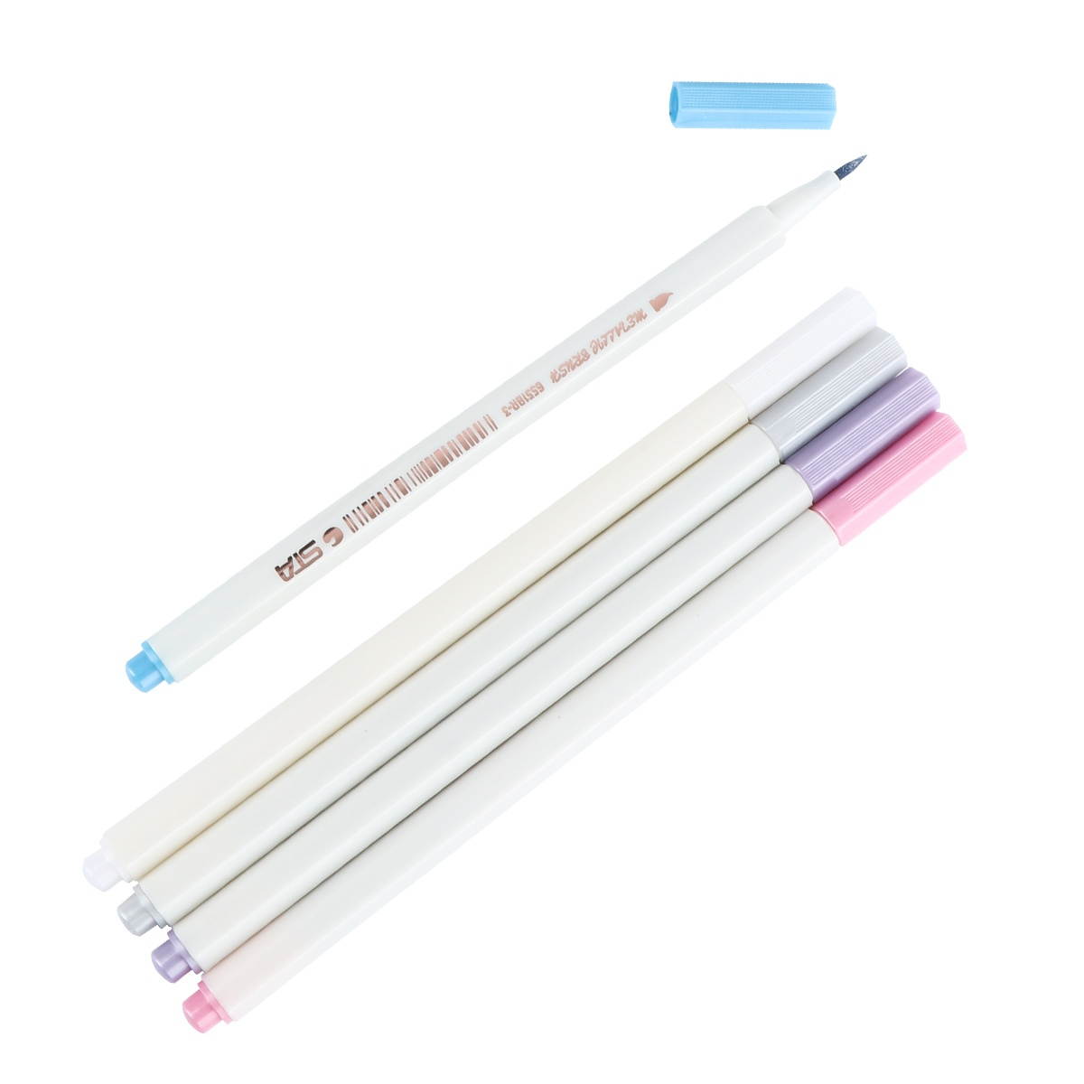 1 Set of 10Pcs Metal Tip Painting Brush Pen Watercolor Painting Brush Color Marker for Students (10 Colors)