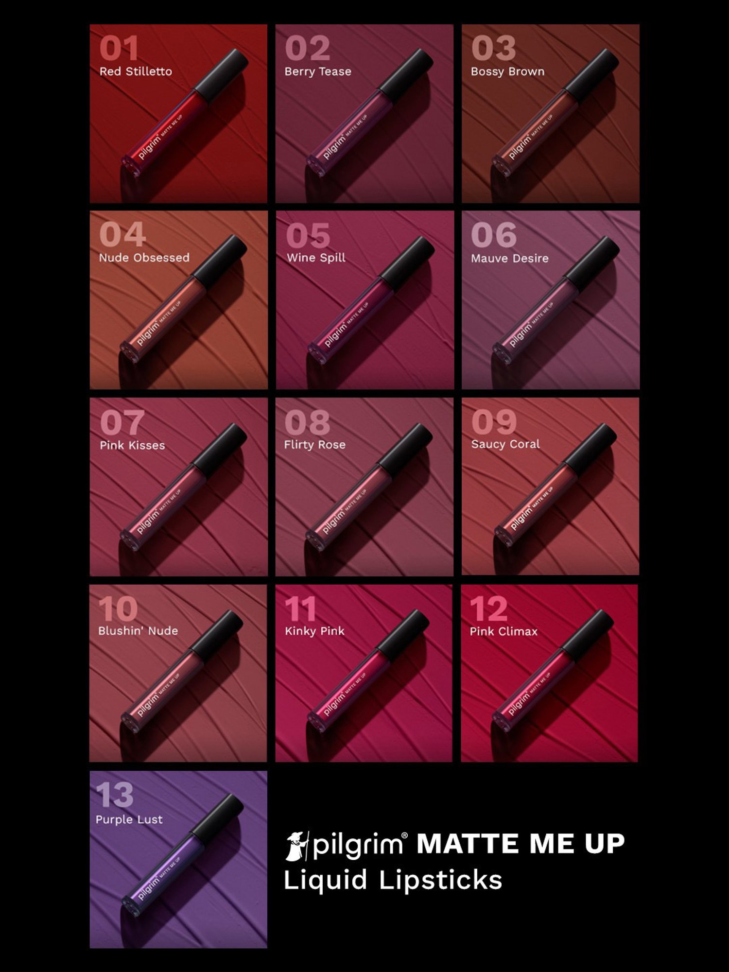 PILGRIM Matte Me Up Liquid Lipstick 02 Berry Tease - 3 ml