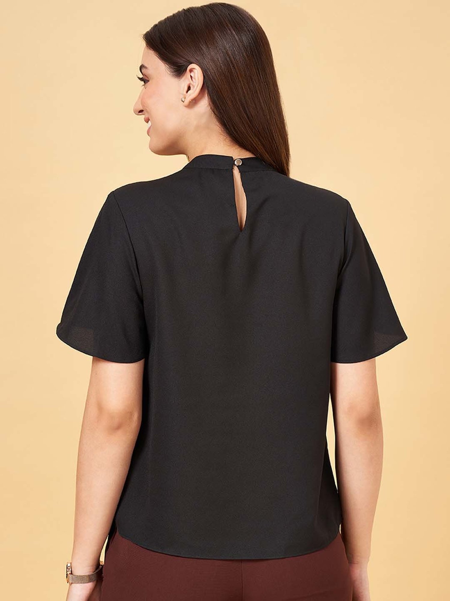 Annabelle by Pantaloons Black Regular Fit Top