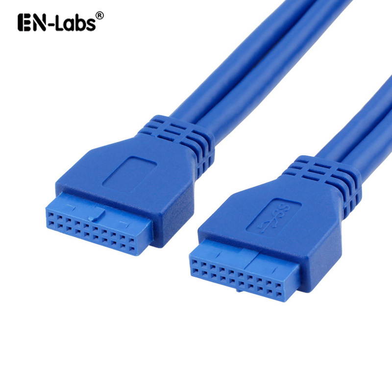 USB 3.0 Motherboard 20 Pin Header Extension Adapter Cable, USB 20-pin Connector Female to Female USB3 Extender Cable-1.64FT