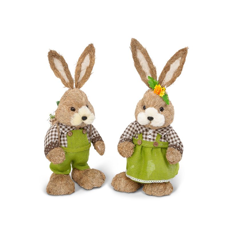 GIL S/2 17"H Handmade Easter Bunny Figurines